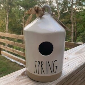Rae Dunn Artisan Collection Ceramic Base SPRING Birdhouse NWT
